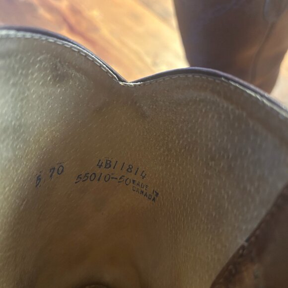 Brown Leather Cowboy boots size 8 - Picture 4 of 4